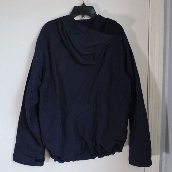 Vintage Ocean Pacific OP Navy Windbreaker Hooded Jacket - Picture 3 of 5